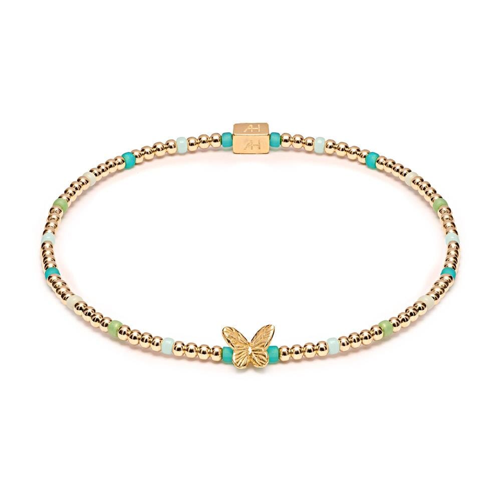 Papillon Gold Plated Bracelet - Turquoise