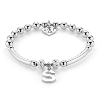 Flores Silver Charm Bracelet - Initial