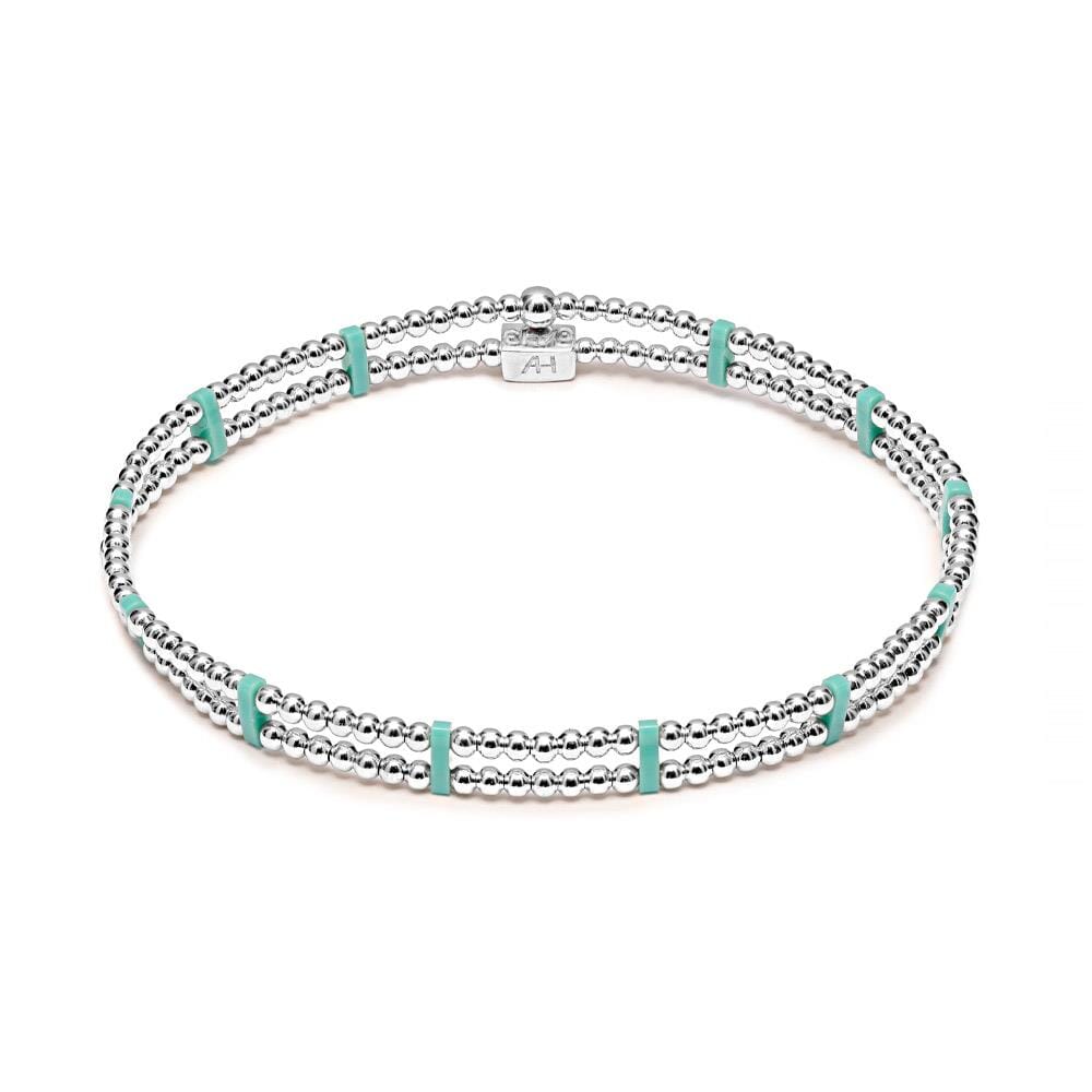 Turquoise Duet Silver Bracelet