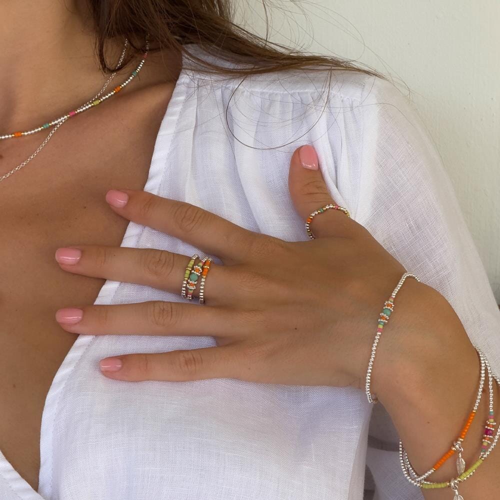 Willow Silver and Gold Plated Ring - Neon