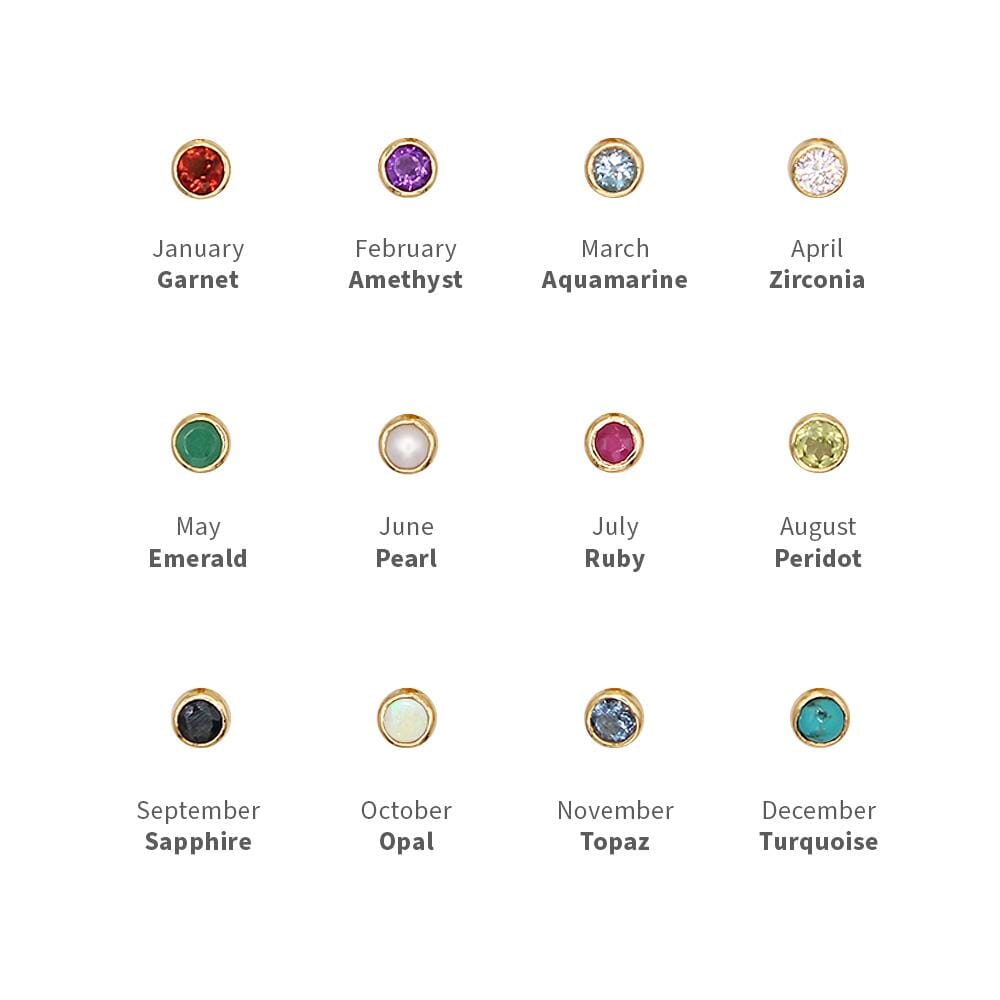 Personalised Zodiac Tag and Birthstone Gold Plated Bracelet