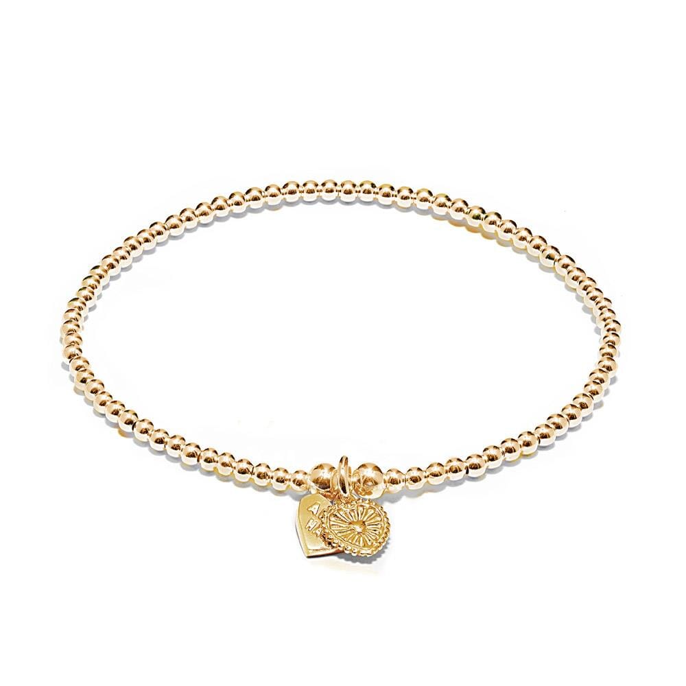Santeenie Gold Plated Charm Bracelet - Vintage Heart