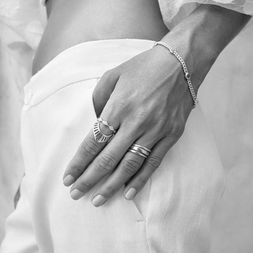 Outlet NU & MII Manhattan Gold Bracelet - Clear Crystal
