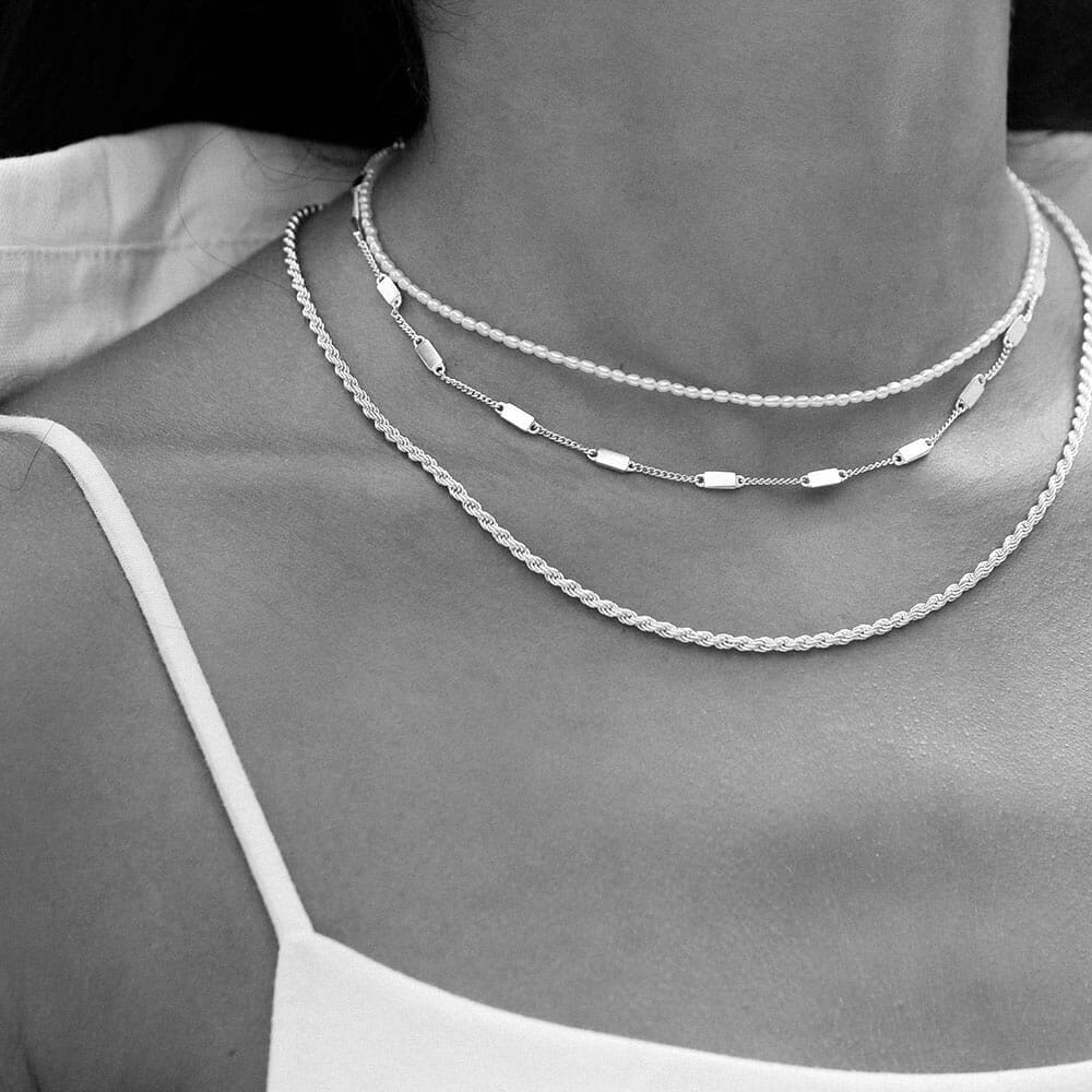 Outlet NU & MII Chelsea Silver Necklace