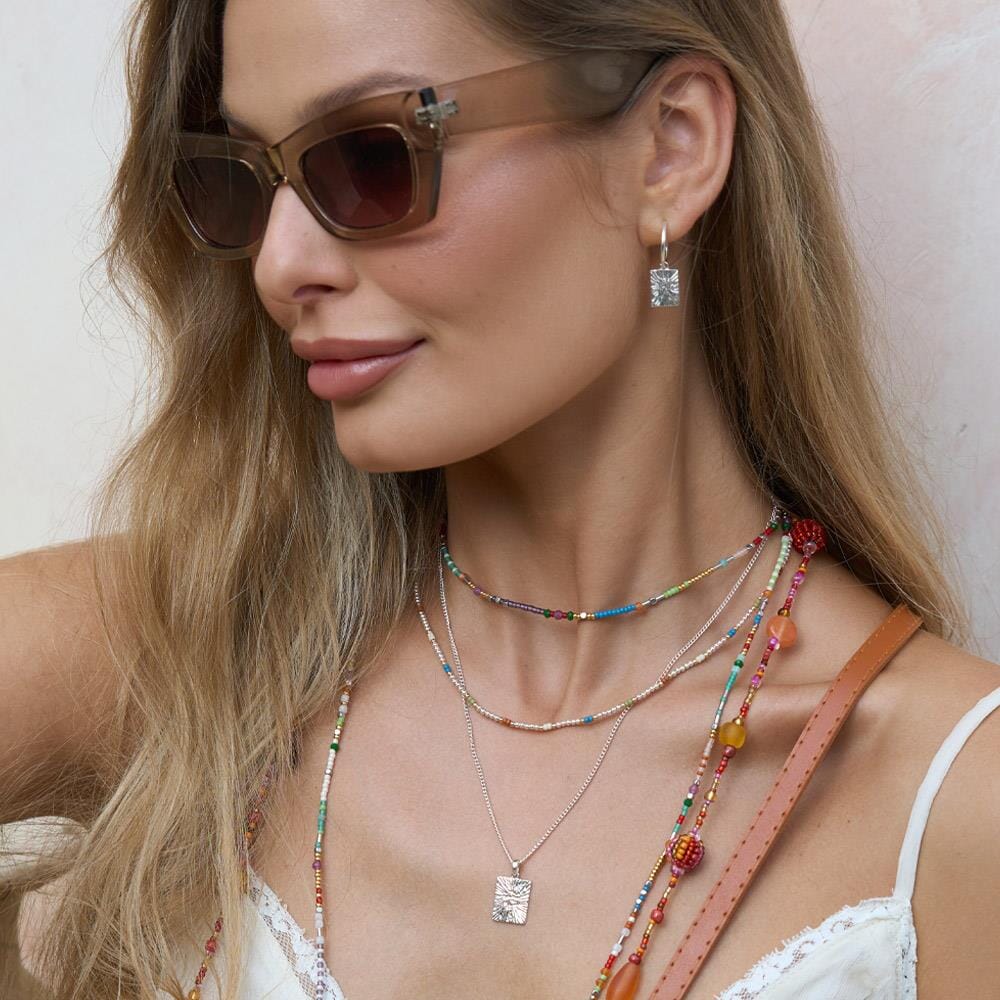 Creation Oblong Silver Necklace - The Earth is our Jewel
