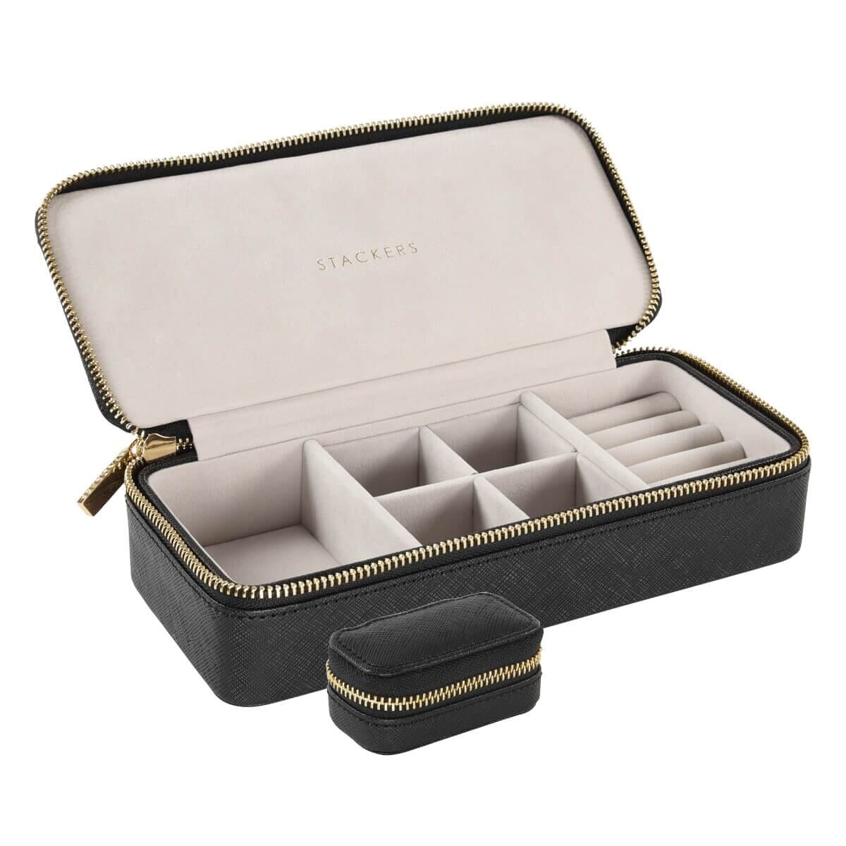 Stackers Black Large Travel Jewellery Box