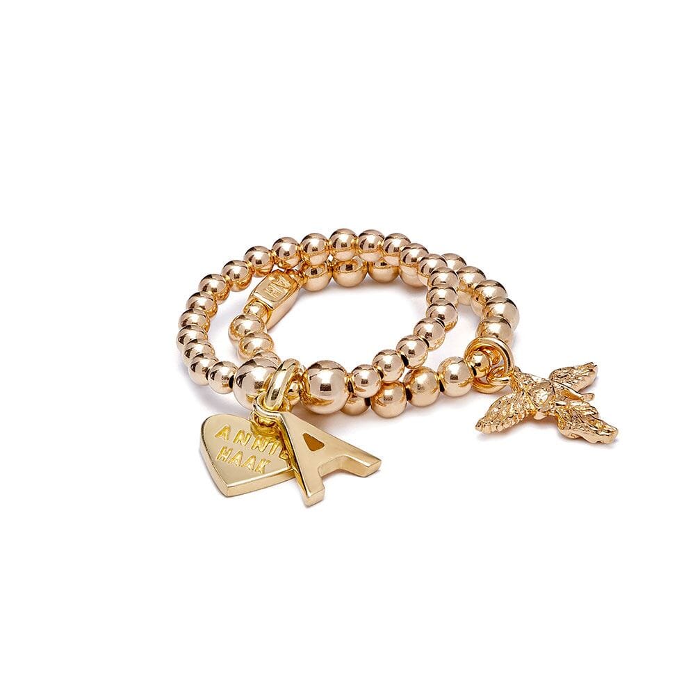 Joyful Gold Plated Ring Stack