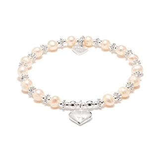 Precious Pearl Silver Bracelet - Solid Heart