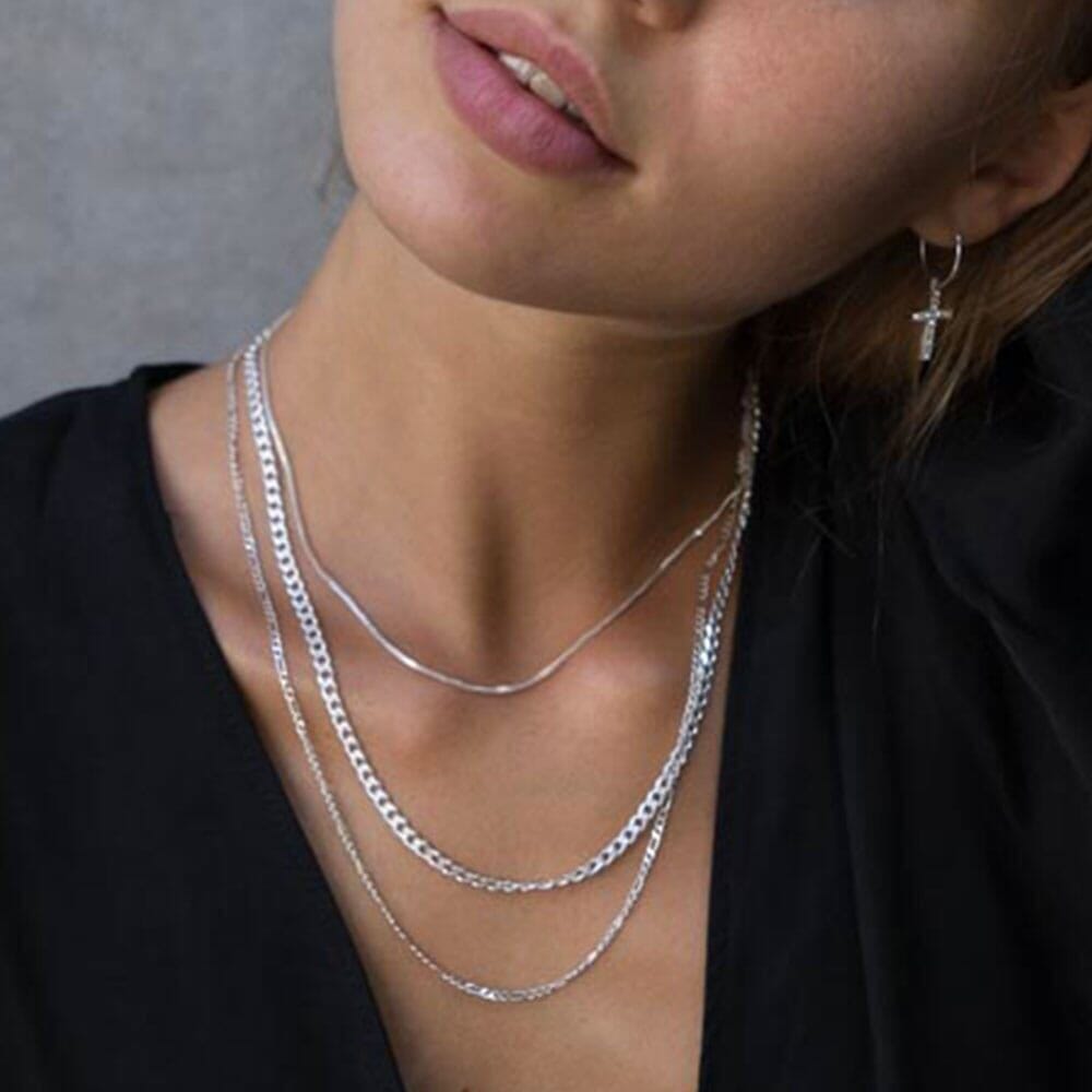 Outlet NU & MII Delilah Silver Chain Necklace