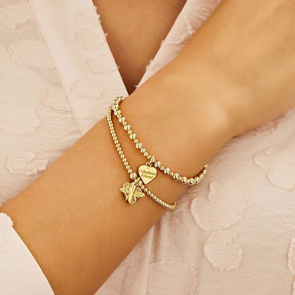 Santeenie Gold Charm Bracelet - Tiny Bee