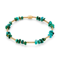Turquoise Chip Gold Plated Bracelet