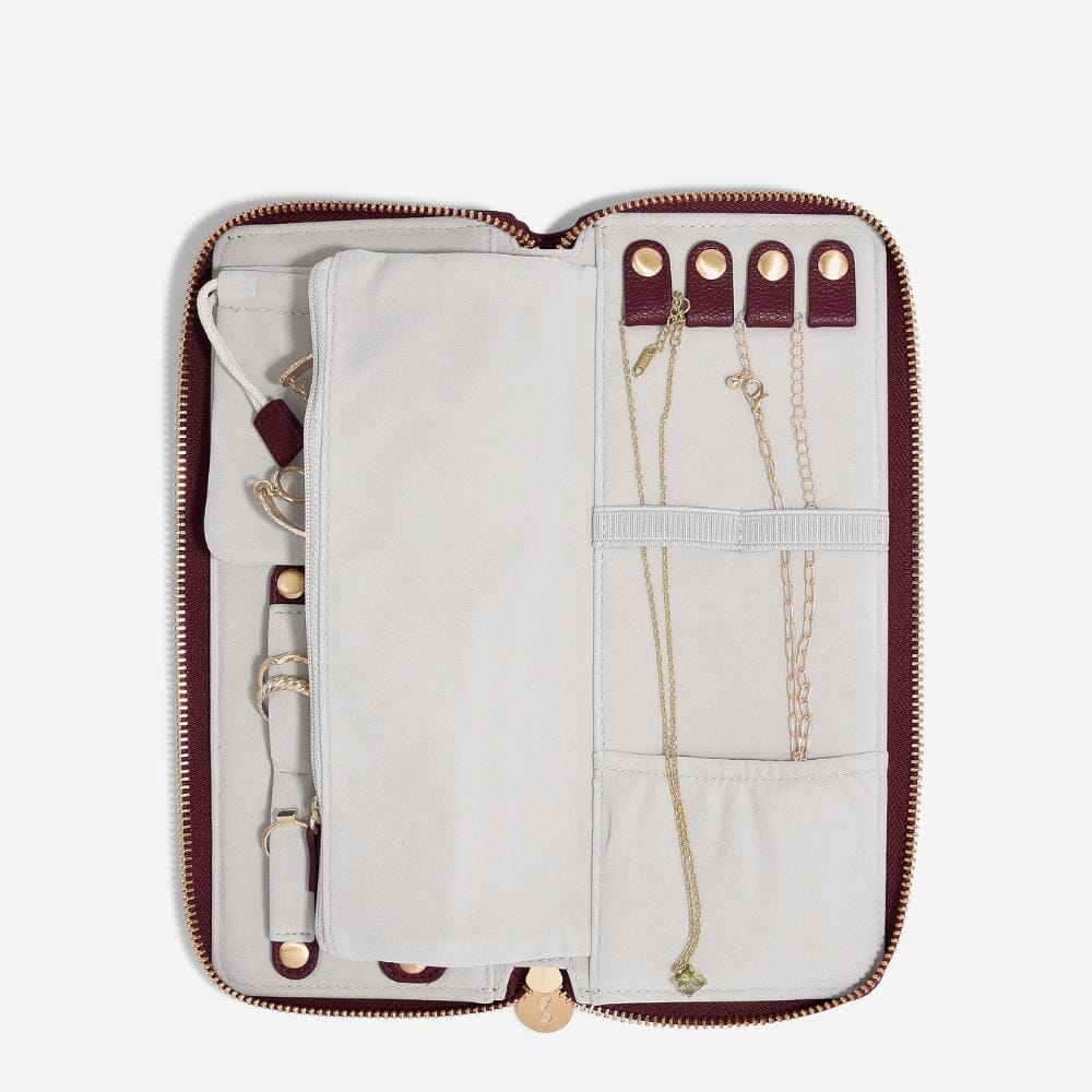 Stackers Jewellery Roll – Burgundy
