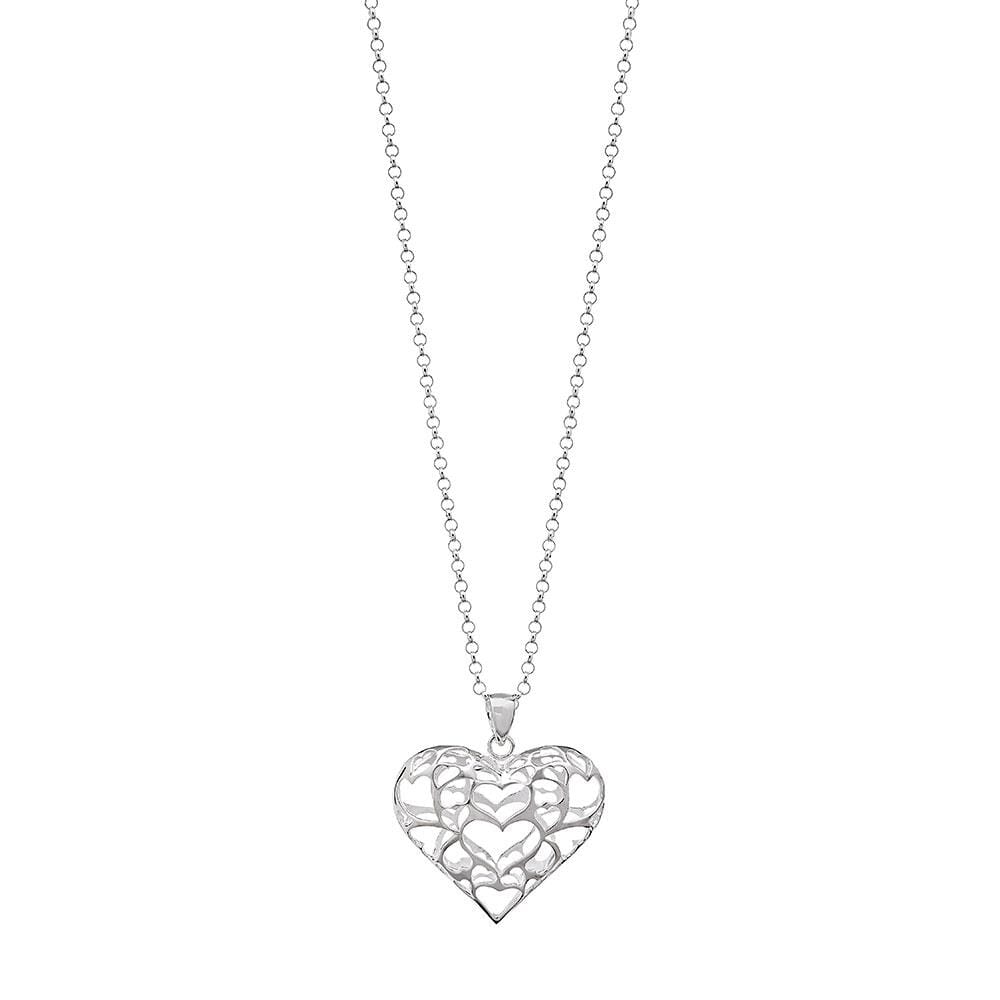 Gili Multi Heart Silver Necklace