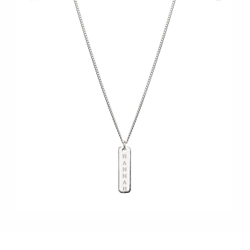Personalised Forever  Silver Necklace