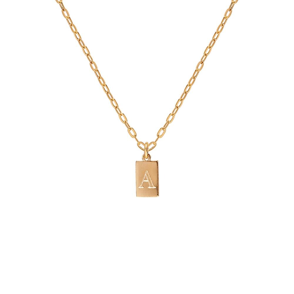 Nora Personalised Tag Gold Necklace NU MII