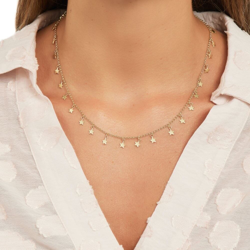 Outlet Galaxy Star Gold Necklace