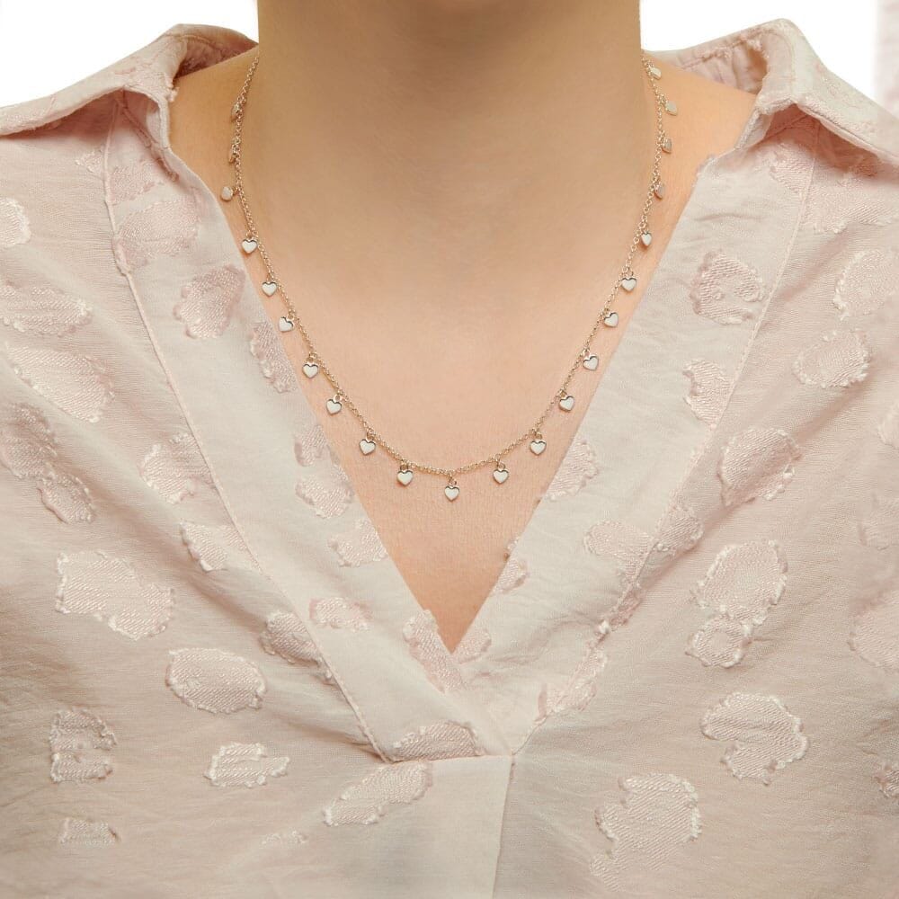 Galaxy of Hearts Silver Necklace