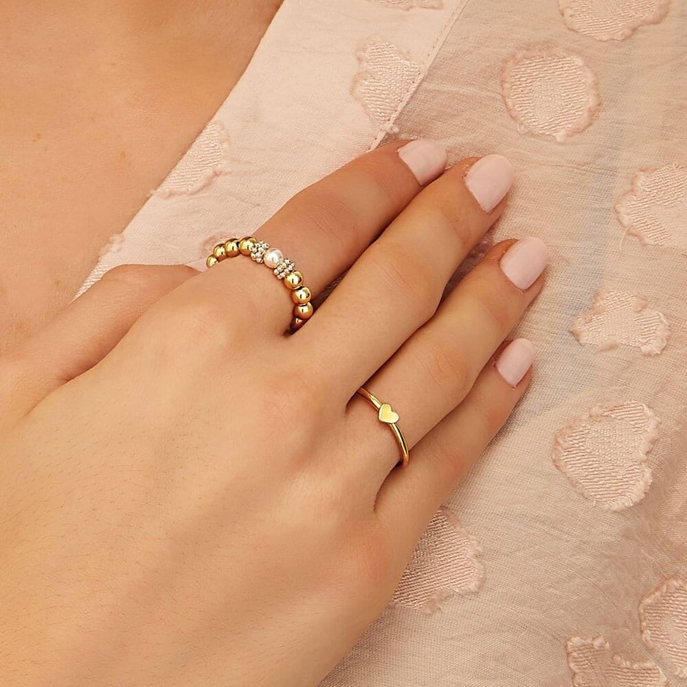 Outlet Teeny Weeny Heart Gold Ring