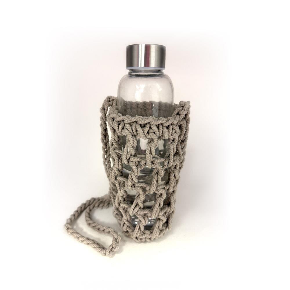 Crochet Crossbody Water Bottle Holder - Choice of Colour