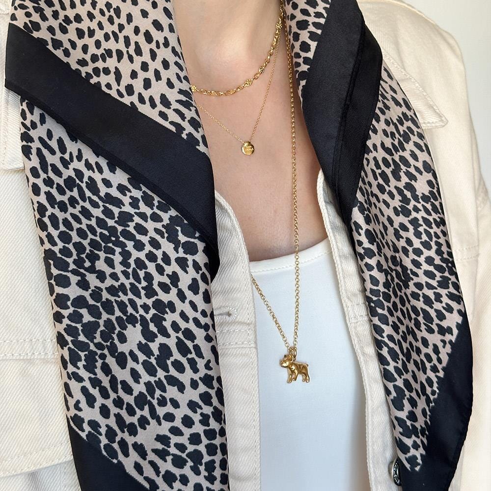 Outlet French Bulldog Charm Gold Plated Necklace
