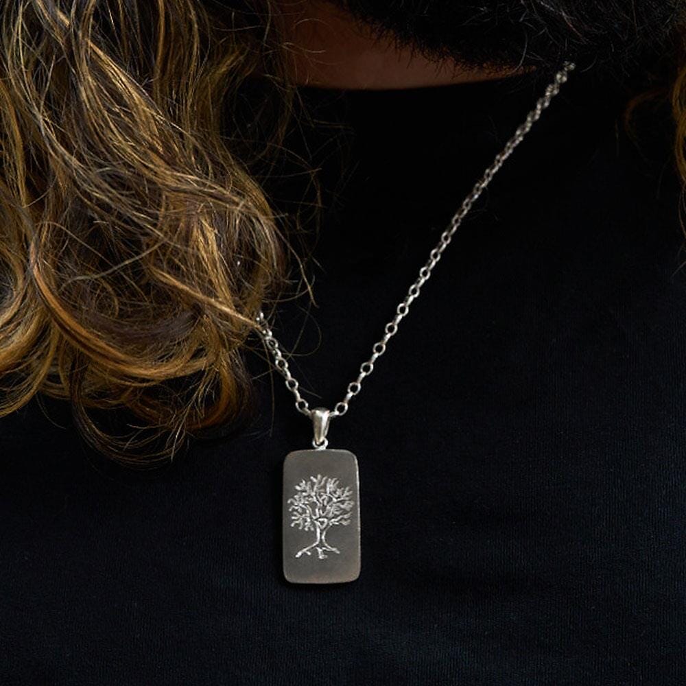 42 Men's Tree of Life Silver Necklace