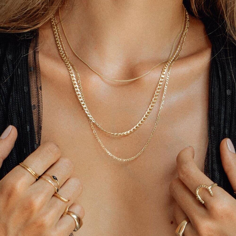 NU & MII Delilah Gold Chain Necklace