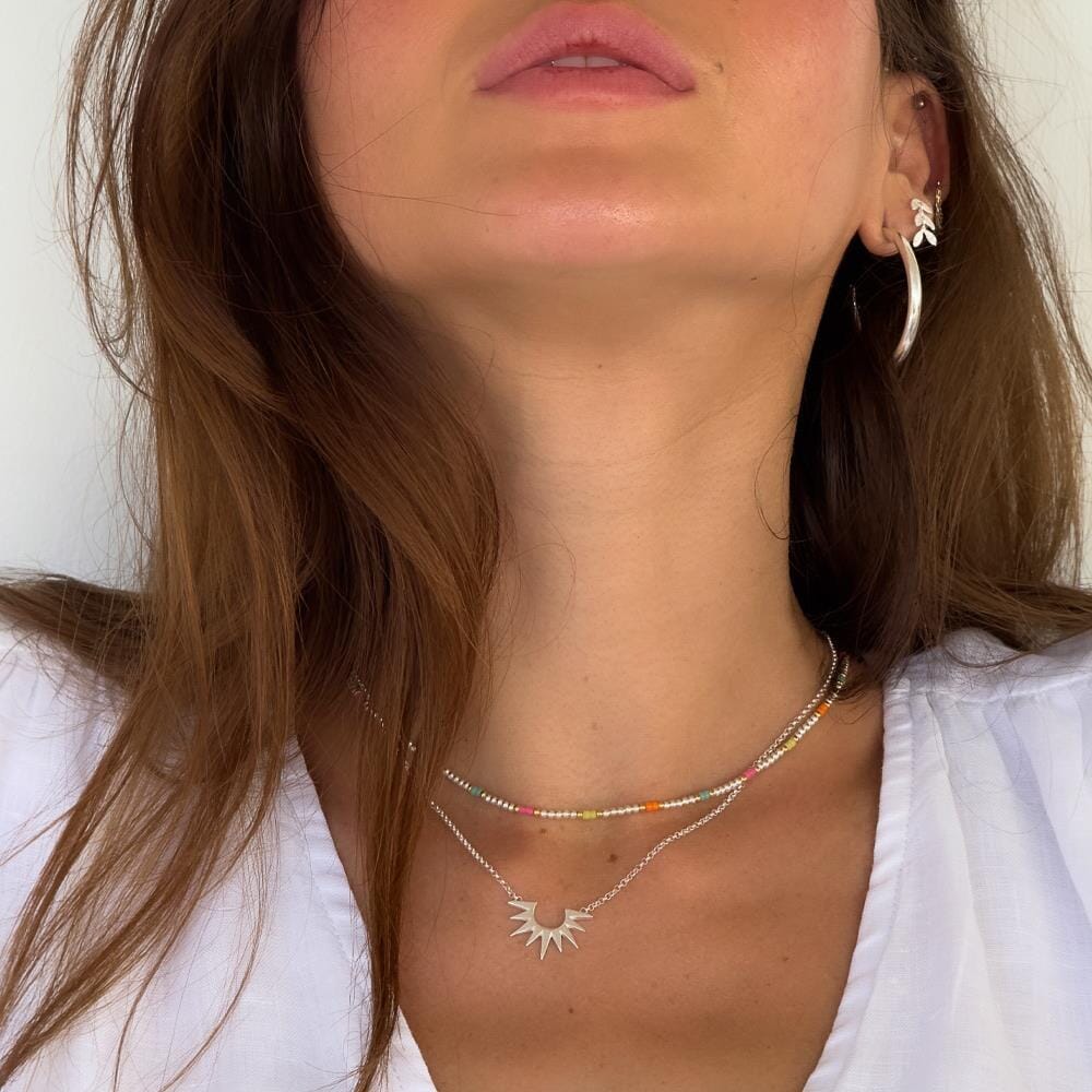 Willow Neon Silver and Gold Plated Necklace