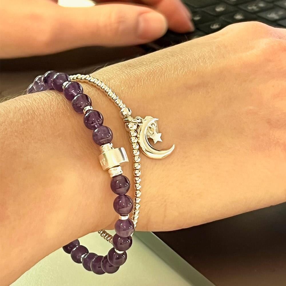 Precious Silver Bracelet - Amethyst