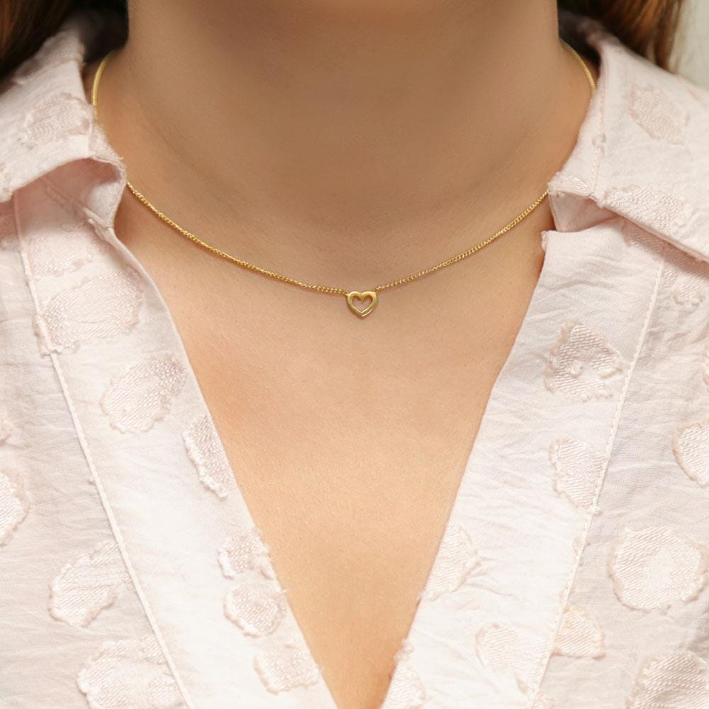 Open Heart Gold Plated Necklace