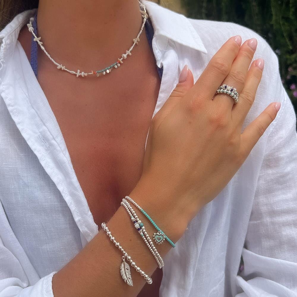 Boho Turquoise Ring Stack