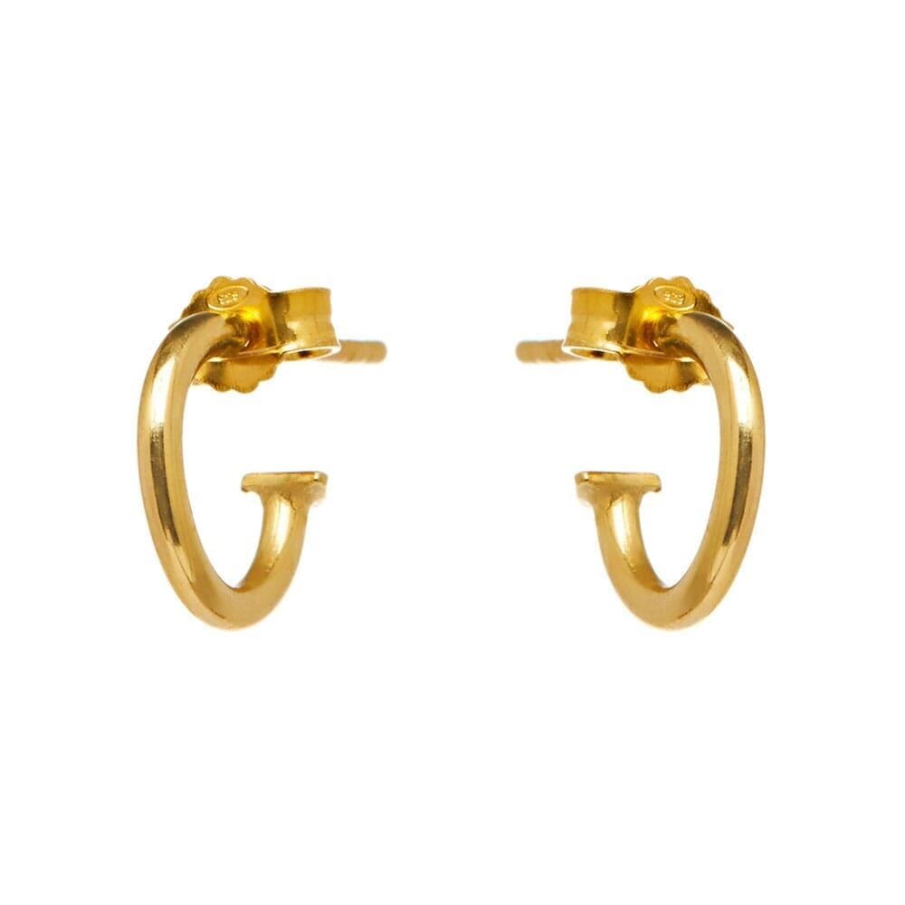 NU & MII Huggy Hoop Gold Plated Earrings