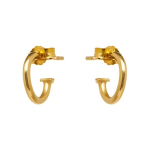 NU & MII Huggy Hoop Gold Plated Earrings