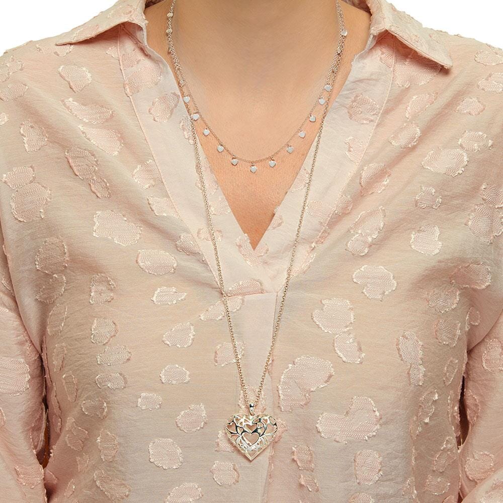 Gili Multi Heart Silver Necklace