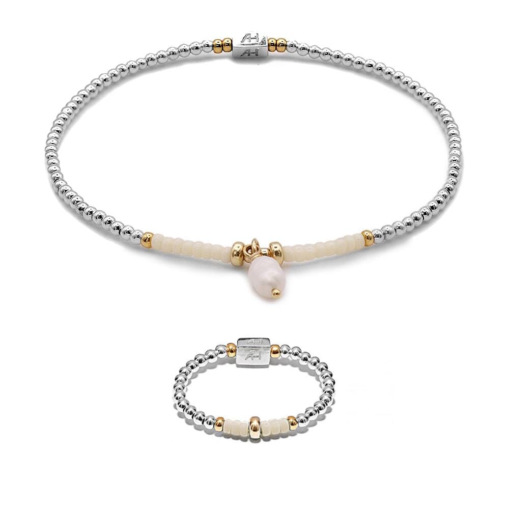 Maisie Mixed Metal Bracelet & Ring Set