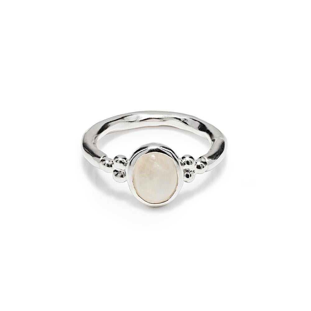 NU & MII Moonstone Oval Silver Ring