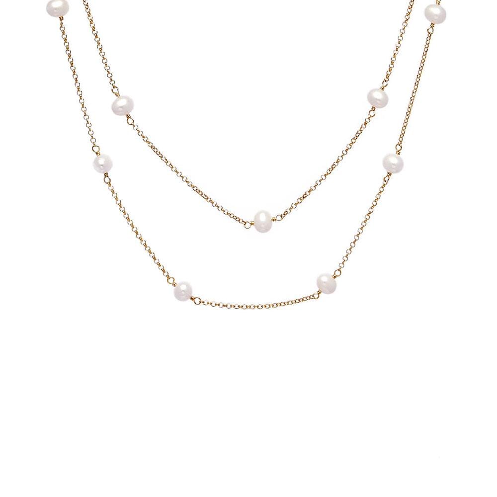Outlet NU & MII Vivienne Pearl Gold Necklace