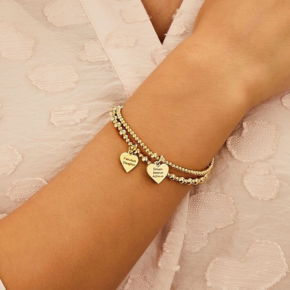 Mini Orchid Gold Charm Bracelet - Fabulous Daughter