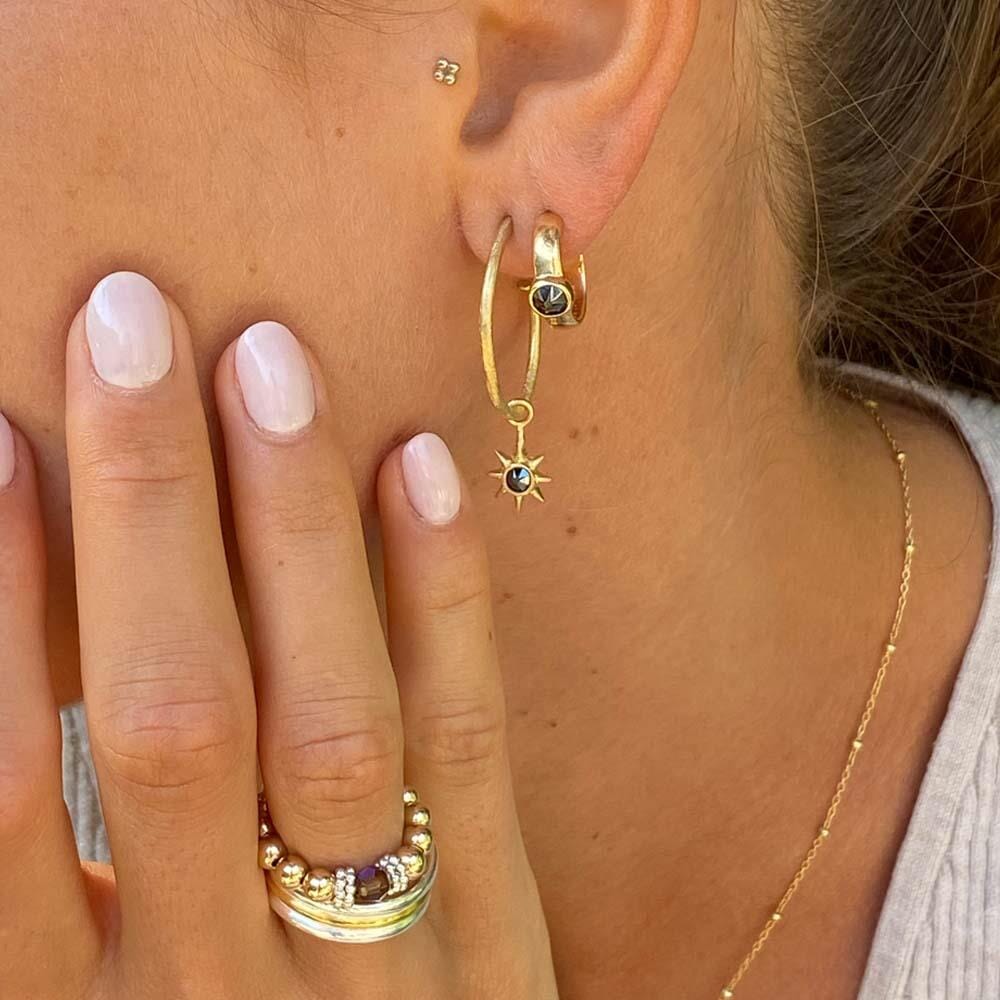 Outlet Cosmic Gold Hoop Earrings