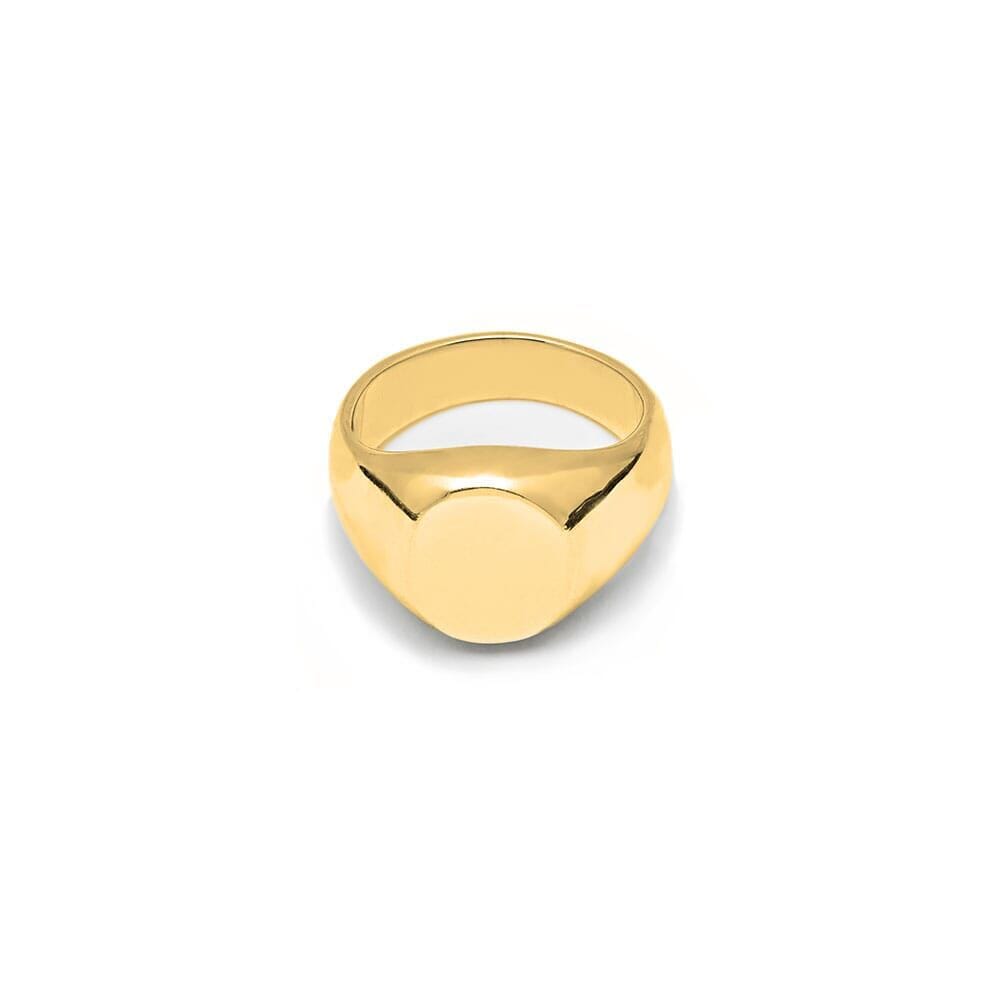 Outlet NU & MII Plain Signet Gold Ring