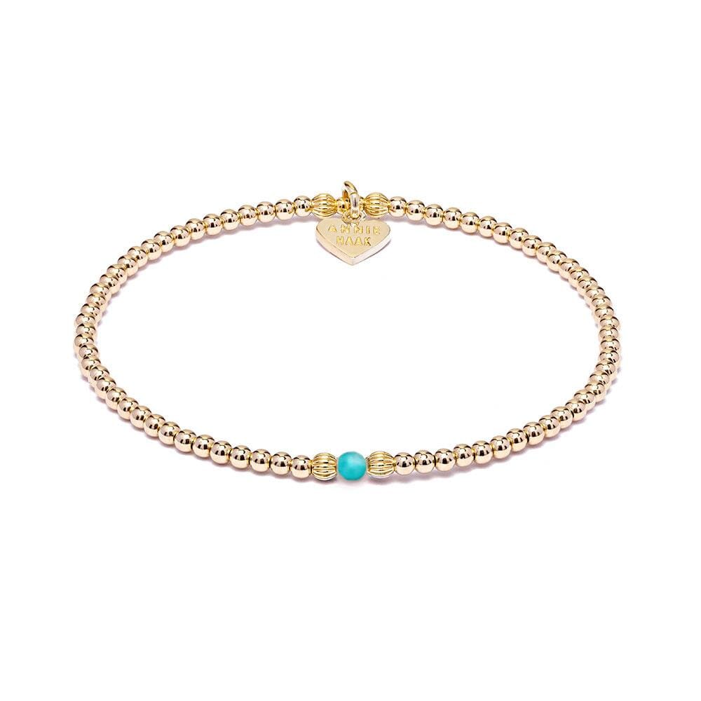 Aster Gold Plated Bracelet - Turquoise