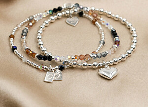 Silver Bracelet Stack