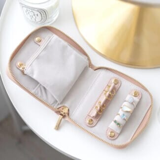 Stackers Compact Jewellery Roll – Blush Pink