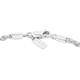 Outlet NU & MII Rope Chain Silver Necklace
