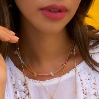 Summer Rainbow Gold Plated Necklace