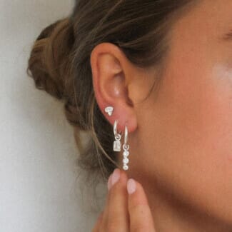 NU & MII Vida Hoop Silver Earrings
