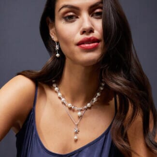Wish Upon A Star Pearl Silver Necklace