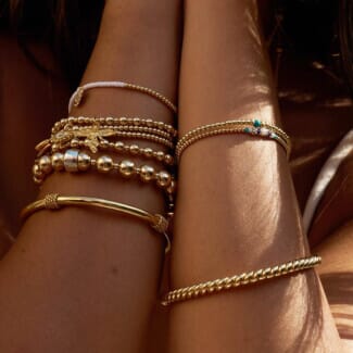 Tiki Gold Plated Bracelet Stack