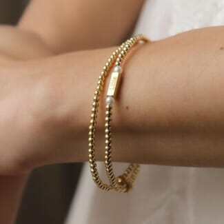Phoebe Looped Personalised Gold Plated Bracelet