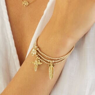 Santeenie Gold Charm Bracelet - My Guardian Angel
