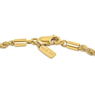 NU & MII Rope Chain Gold Plated Necklace